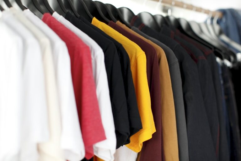 Wardrobe full of clothes