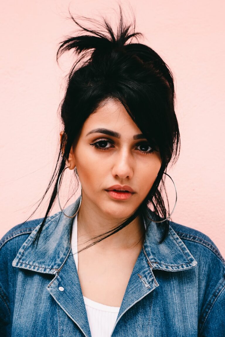 Woman with natural-looking lace front wig
